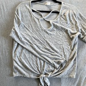 Anthropologie tie front blouse